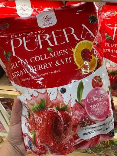 PURERA GLUTA COLLAGEN STRAWBERRY & VIT